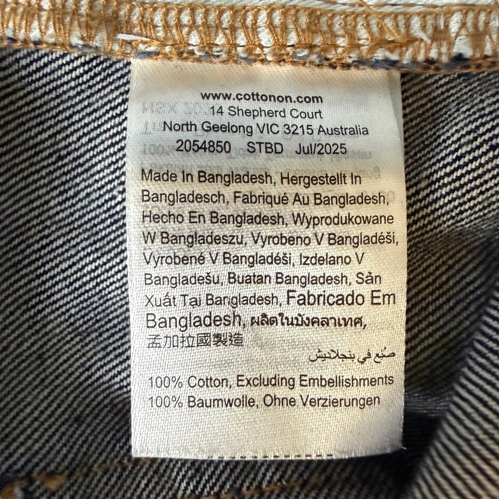 Cotton On Jeans Women 28 Blue Rigid Low Straight Denim Dark Wash 100% Cotton NWT - Picture 6 of 16